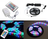Fita de Led Rgb c/ fonte, Controle, e modolo Super Brilho